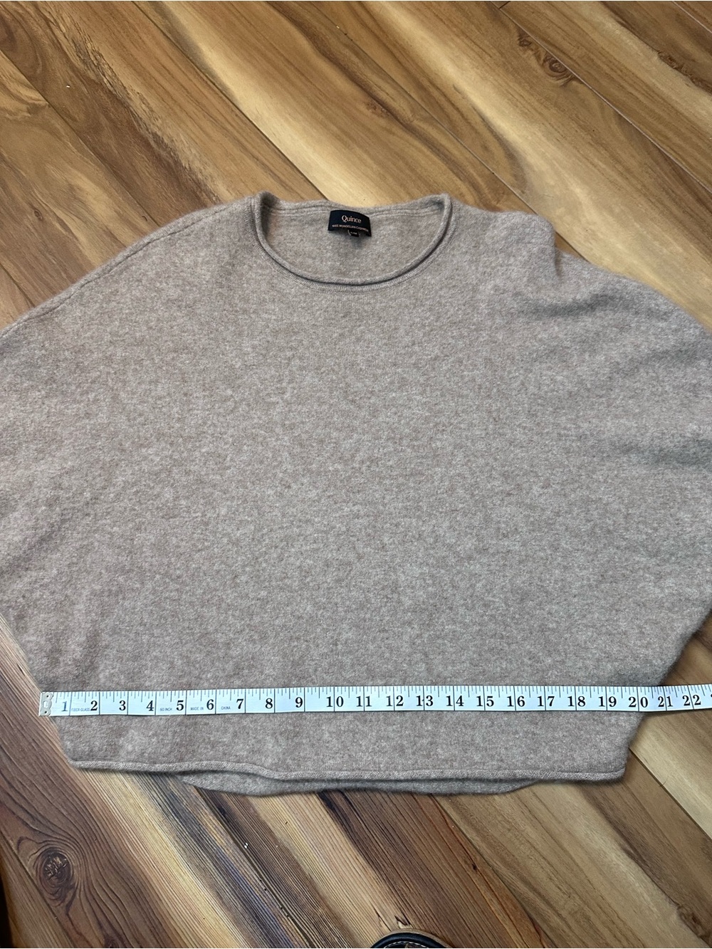 Quince Cozy Crewneck Sweater in Taupe - Picture 6 of 13